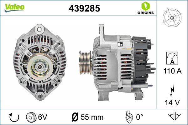 VALEO 439285 | Alternatör 12 V 110A Renault Laguna I 2.0 95 -