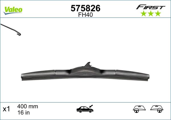 VALEO 575826 | Silecek Süpürgesi First Vfh40 (X1) (400 mm)