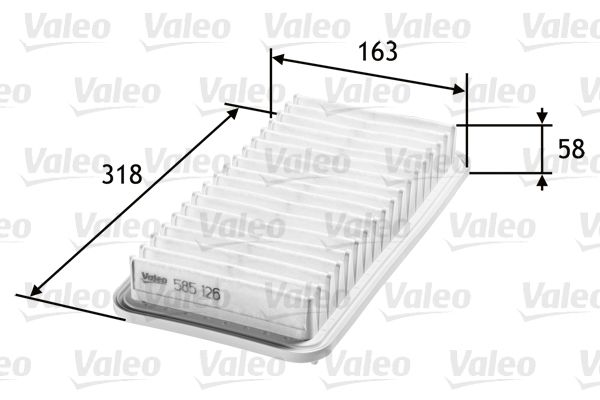 VALEO 585126 | Hava Filtresi (Toyota Corolla 04 / 07 1.4 D4d Dizel Avensis 03 / 08 2.0 D4d Dizel)