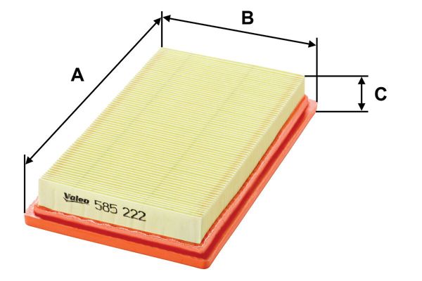 VALEO 585222 | Filtre Hava-(Nissan Micra-K12 03 / 10 1.6 Benzinli / Note 07 / 10 1.6 Benzinli / Qashqai 07 / 11 1.5 DCI)