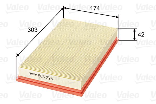 VALEO 585374 | Hava Filtresi (Saab 9-3 2.2 Tıd)