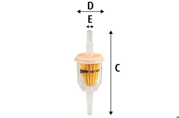 VALEO 587000 | Yakıt Filtresi (Benzin) (Seat Ibiza I 1.2 Fiat Panda I 0.7 Ducato Fiorino Tipo Ford Fiesta Escort)