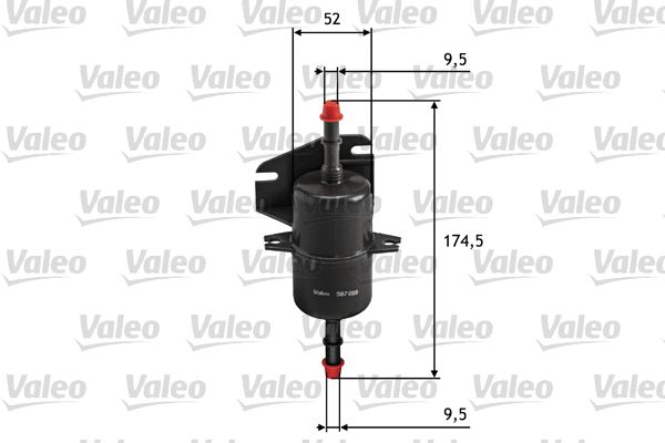 VALEO 587018 | Yakıt Filtresi (Benzin) (Fiat Albea 98-Palio 96-1.2-1.4-1.5-1.6-1.6 16V)