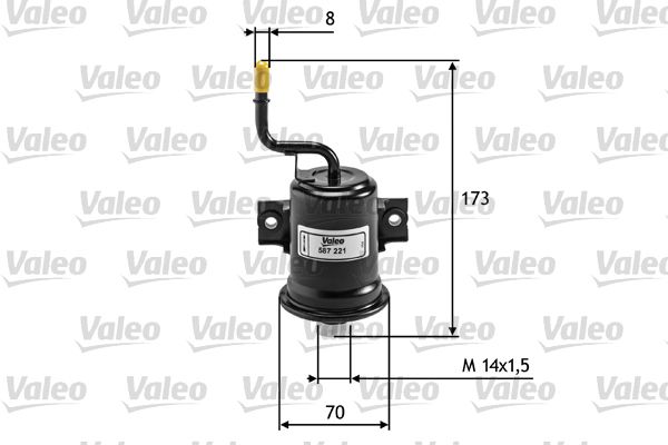 VALEO 587221 | Yakıt Filtresi (Benzin) (Toyota Corolla 03 / 07)