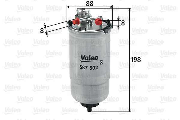 VALEO 587502 | Mazot Filtresi (VW Polo 02-10 Seat Ibiza 02-10 Skoda Fabia 00-08)