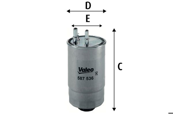 VALEO 587536 | Yakıt Filtresi (Mazot) (Fiat: Grande Punto 1.3 D Multijet, Bravo 1.9)