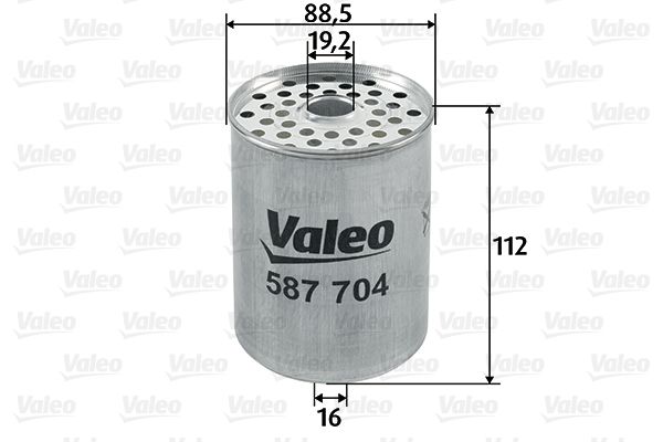 VALEO 587704 | Yakıt Filtresi (Mazot) (Citroen C 15 1.8 D, Peugeot 205 1.8 D)