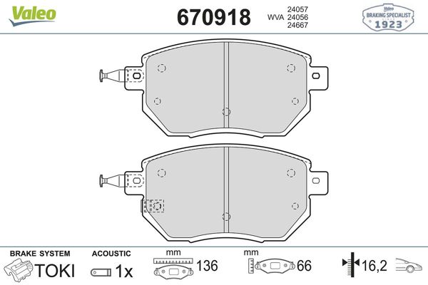 VALEO 670918 | Fren Balata Ön 03-Infınıty-Murano