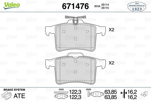 VALEO 671476 | Fren Balatası Arka Jaguar Xf-R 2008 -