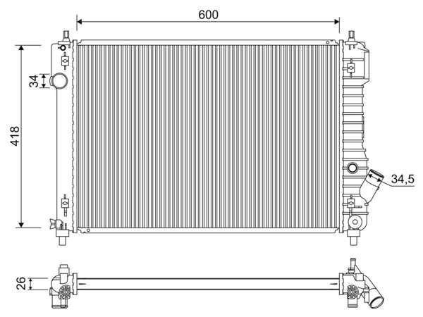VALEO 701276 | Radyatör Chevrolet Aveo