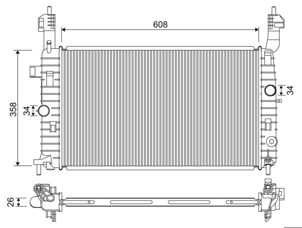 VALEO 701332 | Radyatör Opel Meriva