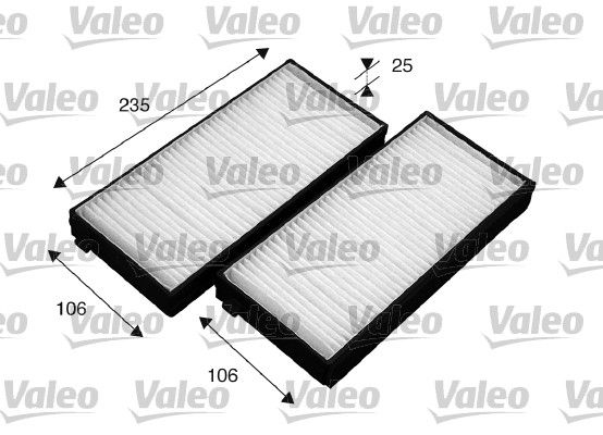 VALEO 715523 | Filtre Polen-(Çiftli)-(Kia Rio 00 / 05 / Clarus 98 / /)