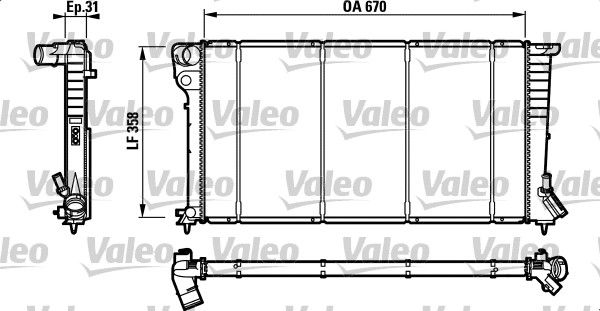 VALEO 732577 | Su Radyatörü (Peugeot 306 1.8 Citroen Berlingo Xsara 1.9D)