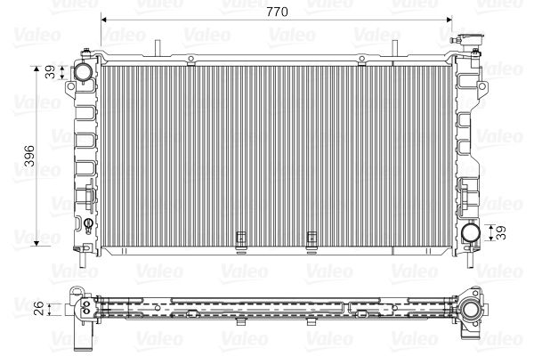 VALEO 732757 | Radyatör Chrysler Voyager 3.3 / 3.8 01-/