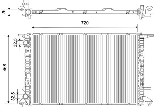 VALEO 732855 | Motor Su Radyatörü C219 05-10 W211 02-08 S211 03-09