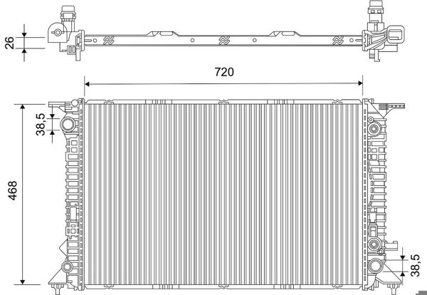 VALEO 734273 | Su Radyatörü Benzinli / 2S6h & CC