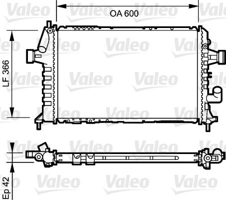VALEO 734322 | Su Radyatörü (Opel Astra G 1.7)