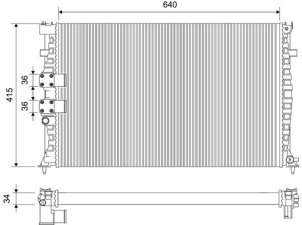 VALEO 734411 | Radyatör Peugeot 406 Coupe