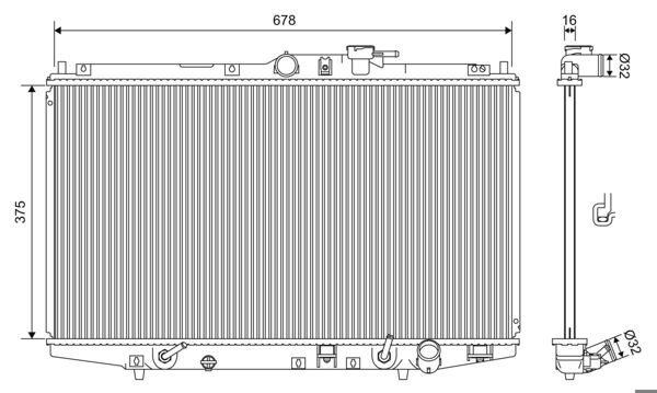 VALEO 734717 | Radyatör Honda Accord VII-Toyota Avensis