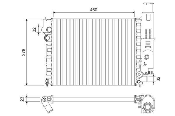 VALEO 810915 | Radyatör Su Klimasız Mekanik (Peugeot 405 1.4 1.6 1.9)