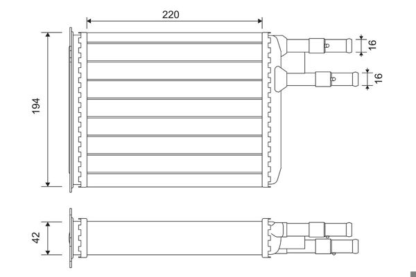 VALEO 812141 | Kalorifer Radyatörü <02 Bxr-Dct-Jmp