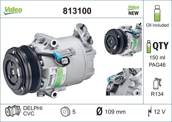 VALEO 813100 | Kompresör Opel Astra H