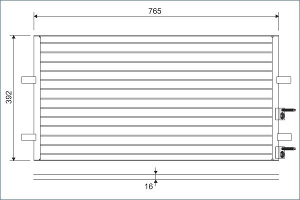 VALEO 814087 | Kondanser Klima Radyatörü (Ford Transit 2.2Tdı V347 06 -)