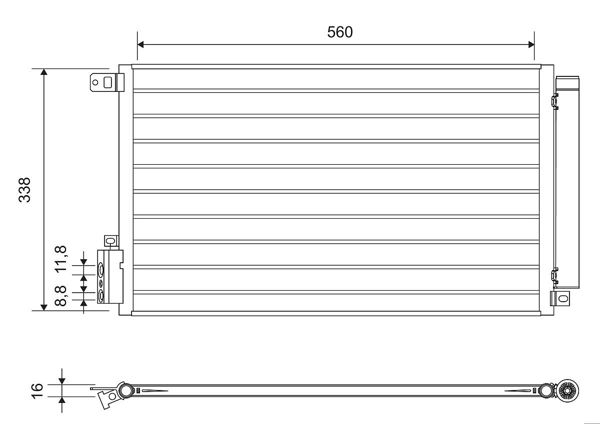 VALEO 814381 | Kondenser Fiat Doblo Opel Corsa