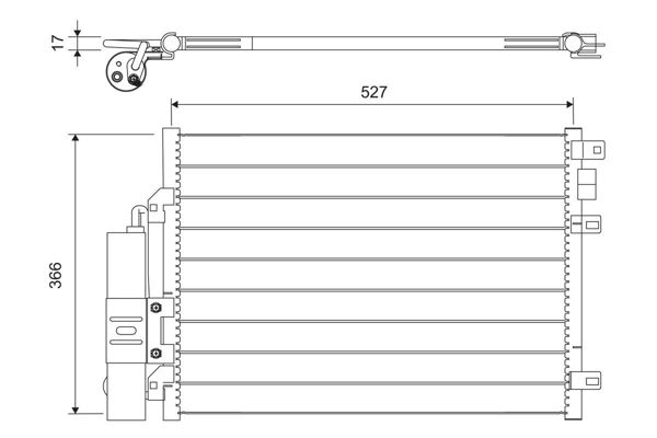 VALEO 817428 | Klima Radyatörü (Renault Clio II 1.2 1.4 1.6 1.5 DCI 01 Kangoo 97-03)