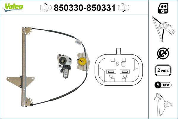 VALEO 850330 | Cam Mekanizması Ön Sol (Peugeot 307 02)