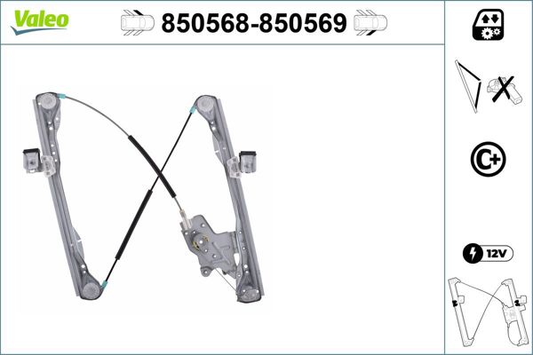 VALEO 850568 | Cam Mekanizması Ön Sol (Ford Focus-04)