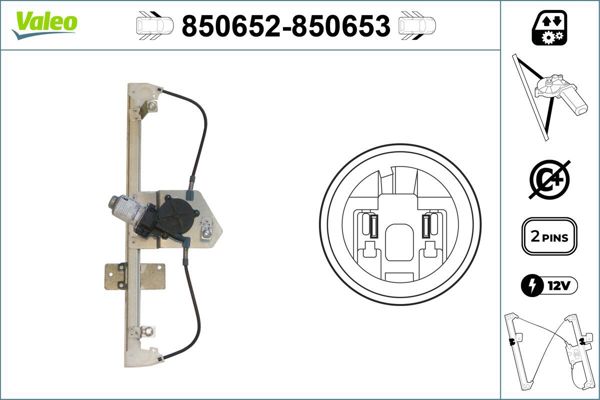VALEO 850652 | Cam Mekanizması Ön Sol Motorlu Logan Mcv