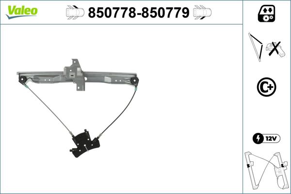 VALEO 850778 | Cam Mekanizması Ön Sol (Peugeot 407 04 -)