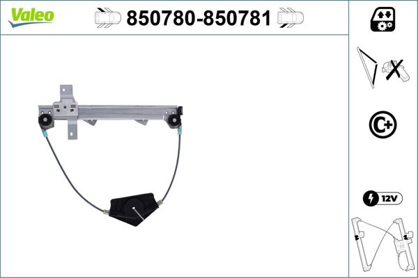 VALEO 850780 | Cam Mekanizması Arka Sol (Peugeot 407 04 -)