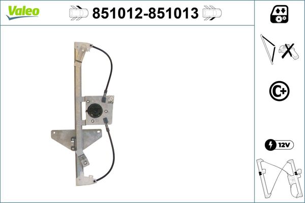 VALEO 851012 | Cam Mekanizması Ön Sol (Citroen C3 09 -)