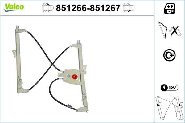 VALEO 851266 | Cam Mekanizması Mekanızması Ön Sol C5 III 5 / 08 -