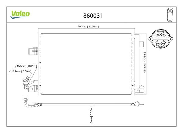 VALEO 860031 | Klima Radyatörü (VW Multıvan 2.0 TDI / VW Transporter 2.0 TDI)