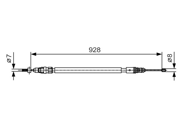 BOSCH 1987482000 | Fren Teli 928 mm