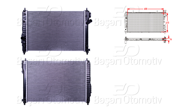 WISCO 2113299-00 | Su Radyatörü Brazing Mt 600X418x16 Chevrolet Aveo 1.2 08 >