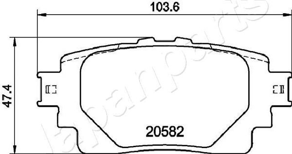 JAPAN PARTS PP-264AF | Toyota Rav 4 2.5 Hybrid (Axah52) 18 > Arka Fren Balatası