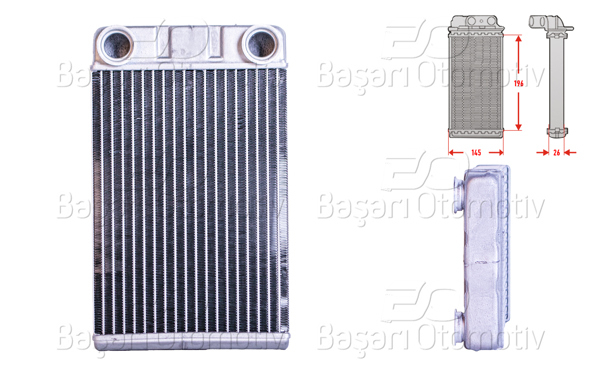 WISCO 2143006-00 | Kalorifer Radyatörü Brazing Mt-At 196X145x26 mm Chevrolet Aveo 1.2 1.3 D 1.4 Turbo 1.6 Opel Mokka 1.4 1.6 CDTI 1.7 CDTI 11 >