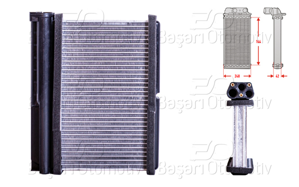 WISCO 3143182-00 | Kalorifer Radyatörü Brazing Mt-At 144X248x42 mm BMW E36 316 318 325 328 I 90 >