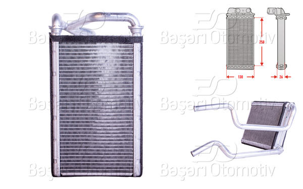 WISCO 3143194-00 | Kalorifer Radyatörü Brazing 134X253 mm Honda Cr-V III 2.0 I-Vtec-2.2I Ctdı 06-12