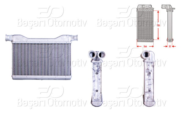 WISCO 3143197-00 | Kalorifer Radyatörü Brazing 135X244 mm BMW 5 518 D 525 D 530 D 535 D 550 I BMW 7 730 D 740 I 750 760 I 09 >