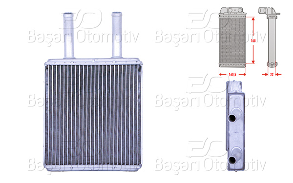 WISCO 3143205-00 | Kalorifer Radyatörü Brazing 168X165 mm Hyundai Accent1.3 I 12V 1.5 I 16V Lantra 2 1.6 I 1.8 16V 2.0 16V 94 >