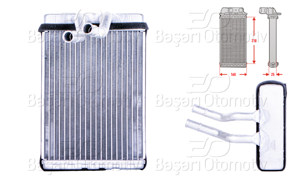WISCO 3143222-00 | Kalorifer Radyatörü Brazing 210X165 mm Hyundai H-1 Starex 2.4 2.5 D 2.5 TD 97 >