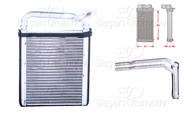 WISCO 3143224-00 | Kalorifer Radyatörü Brazing 210 X150 mm Hyundai Accent4 1.4 1.6 CRDI Kia Rio 3 1.1 CRDI 1.25 Lpg 1.4 Cwt10 >