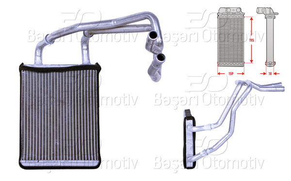 WISCO 3143226-00 | Kalorifer Radyatörü Brazing Mt-At 195X167 mm Kia Cerato 1.5 CRDI 1.6 2.0 CRDI 04 >