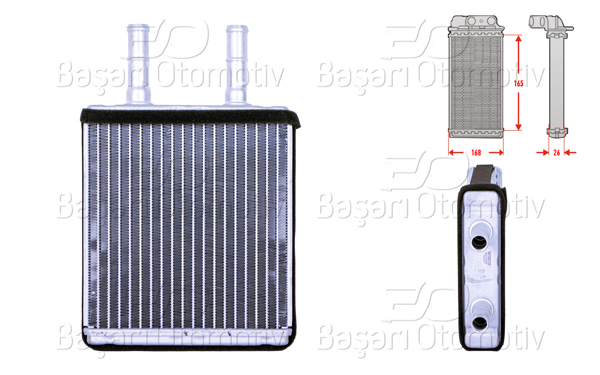 WISCO 3143231-00 | Kalorifer Radyatörü Brazing 165X163 mm Hyundai Getz 1.1 1.3 1.4I 1.5Crdı 02-09