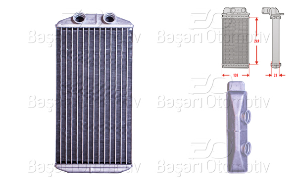 WISCO 3143545-00 | Kalorifer Radyatörü Brazing 267X131 mm Peugeot301 1.6 HDI 12 >